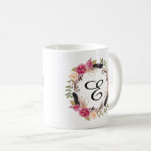 Bridesmaid Boho, personalisierte monogrammatische  Kaffeetasse (VorderseiteRechts)