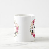 Bridesmaid Boho, personalisierte monogrammatische Kaffeetasse (Mittel)