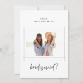 Bridesmaid Brautparty Vorschlag Foto-Karte Einladung (Vorderseite)