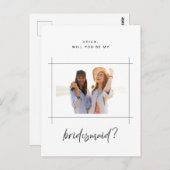 Bridesmaid Brautparty Vorschlag Foto Postkarte (Vorne/Hinten)