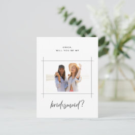 Bridesmaid Brautparty Vorschlag Foto Postkarte