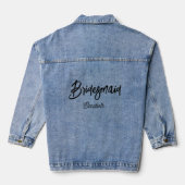 Bridesmaid Brautparty Wedding Denim Jacket Jeansjacke (Rückseite)