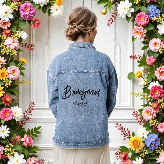 Bridesmaid Brautparty Wedding Denim Jacket Jeansjacke