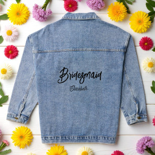 Bridesmaid Brautparty Wedding Denim Jacket Jeansjacke