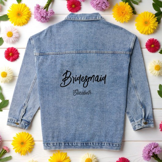 Bridesmaid Brautparty Wedding Denim Jacket Jeansjacke