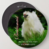 Bridesmaid bridal Hen Night Bachelorette Party Button (Vorne & Hinten)