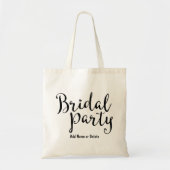 Bridesmaid Bridal Party Budget Canvas Tote Bag Tragetasche (Vorne)