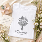 Bridesmaid Bridal Party Wildflower Name Tri-Blend Shirt