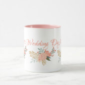 Bridesmaid/Bride Whimsikrosa Blumendesign Tasse (Zentrum)