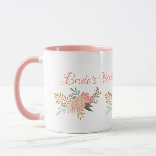 Bridesmaid/Bride Whimsikrosa Blumendesign Tasse (Links)