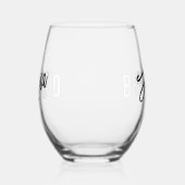 Bridesmaid Brush Script Weinglas Ohne Stiel (Rechts)