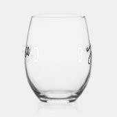 Bridesmaid Brush Script Weinglas Ohne Stiel (Links)