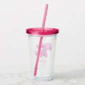 Bridesmaid Bubblegum Pink Retro Individuelle Name Acryltrinkbecher (Rückseite)