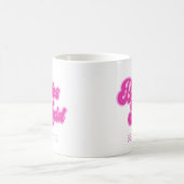 Bridesmaid Bubblegum Pink Retro Individuelle Name Kaffeetasse (Mittel)