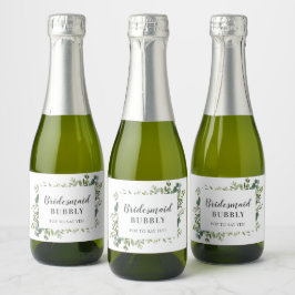 Bridesmaid Bubbly Brautparty Vorschlag Schaumweinetikett