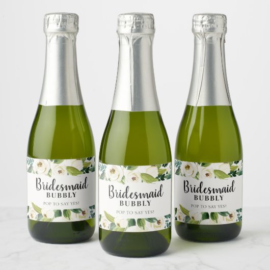 Bridesmaid Bubbly Brautparty Vorschlag Schaumweinetikett (Flaschen)