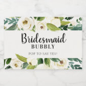 Bridesmaid Bubbly Brautparty Vorschlag Schaumweinetikett (Einzelnes Label)