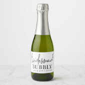 Bridesmaid Bubbly Mini Sparkling Schaumweinetikett (Vorderseite)