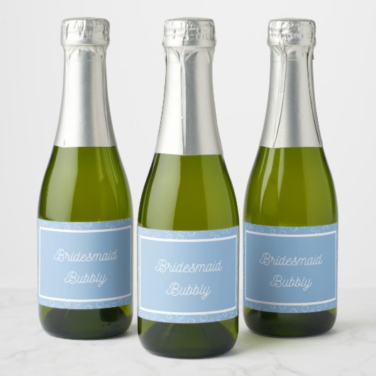 Bridesmaid Bubbly Mini Sparkling Weinkeller Schaumweinetikett (Flaschen)