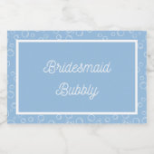 Bridesmaid Bubbly Mini Sparkling Weinkeller Schaumweinetikett (Einzelnes Label)