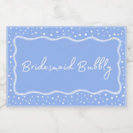 Bridesmaid Bubbly Mini Sparkling Weinkeller Schaumweinetikett