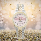 Bridesmaid-Bug rot rosa Name Armbanduhr