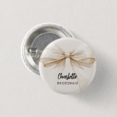 Bridesmaid-Bugbeige Button (Vorne & Hinten)