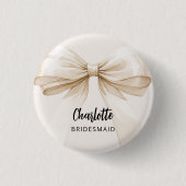 Bridesmaid-Bugbeige Button (Vorderseite)