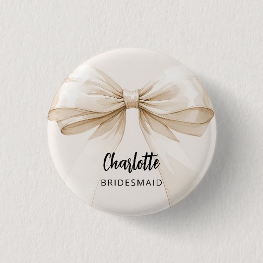 Bridesmaid-Bugbeige Button (Vorderseite)