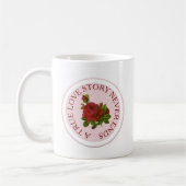 Bridesmaid Burgundy Pink Rose Bouquet Tasse (Links)