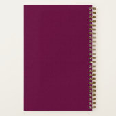 Bridesmaid Burgundy Typographic Notebook Notizblock (Rückseite)