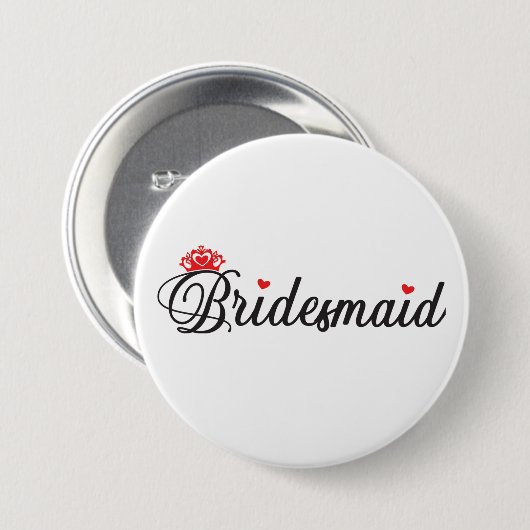 Bridesmaid Button (Vorne & Hinten)