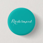 Bridesmaid Button Blue Theme (Vorderseite)