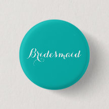 Bridesmaid Button Blue Theme