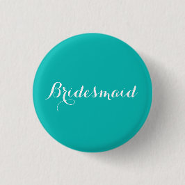 Bridesmaid Button Blue Theme