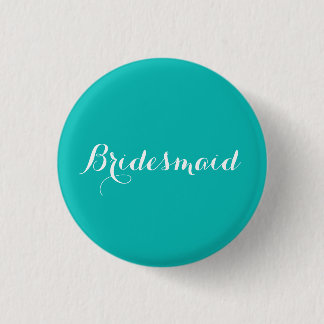 Bridesmaid Button Blue Theme
