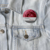 BRIDESMAID Button with RED Rose (Beispiel)