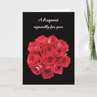 Bridesmaid Card Bridal Bouquet Rose Einladung
