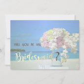 Bridesmaid Card für Beach Wedding Blume Einladung (Vorderseite)