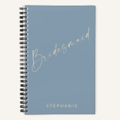 Bridesmaid Chic Minimalistisch Personalisiert Dust Notizblock (Vorderseite)