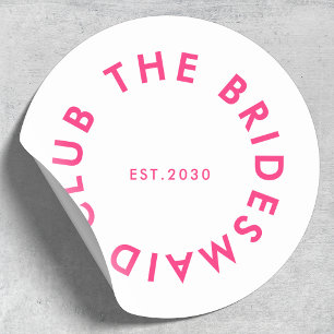 Bridesmaid Club Bachelorette Runder Aufkleber