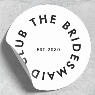 Bridesmaid Club Bachelorette Runder Aufkleber