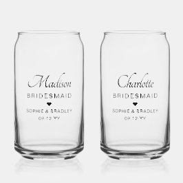 Bridesmaid Custom Personalisiert Names Wedding Par Dosenglas