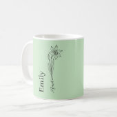 Bridesmaid Daffodil März Birth Month Blume Kaffeetasse (Vorderseite Links)