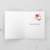 Bridesmaid Danke-Card - Blume Power Dankeskarte (Innenseite)