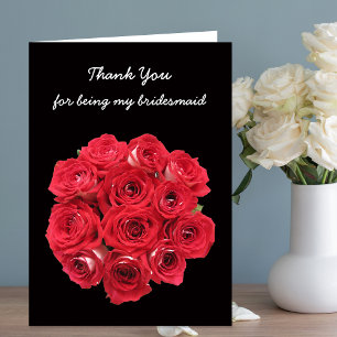 Bridesmaid Danke-Card — Bridal-Rose Dankeskarte