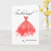 Bridesmaid Dankeschön Karte (Gelbe Blume)