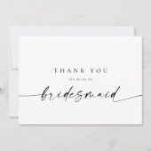 Bridesmaid Dankeschön-Karte | Modernes Minimalisti (Vorderseite)