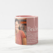 Bridesmaid Definition Foto Gastgeschenk Hochzeit Zweifarbige Tasse (Mittel)