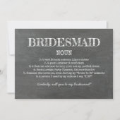 Bridesmaid Definition Funny Vorschlag Einladung (Vorderseite)
